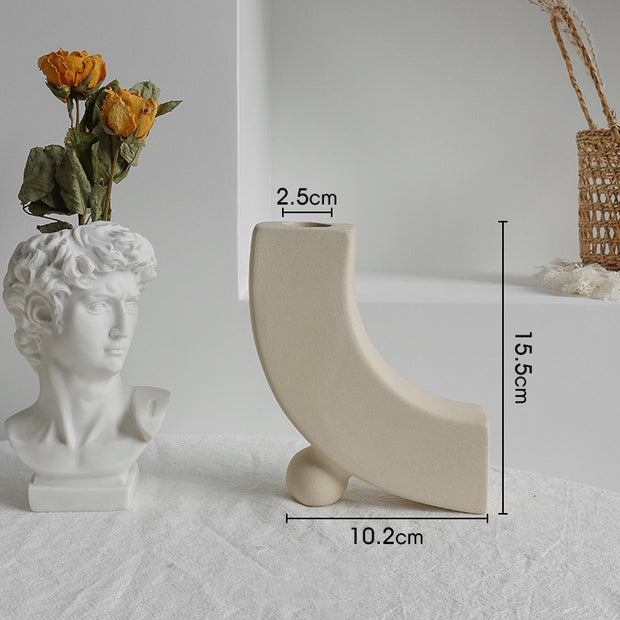 Simplicity Ceramic Vase Dry Flower Home Decoration Living Room Display Art Vases