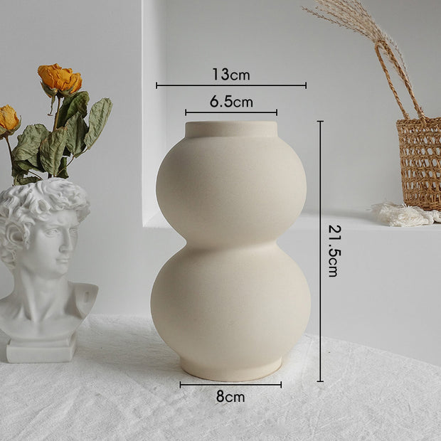 Simplicity Ceramic Vase Dry Flower Home Decoration Living Room Display Art Vases