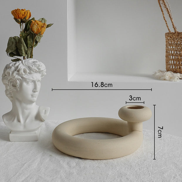 Simplicity Ceramic Vase Dry Flower Home Decoration Living Room Display Art Vases