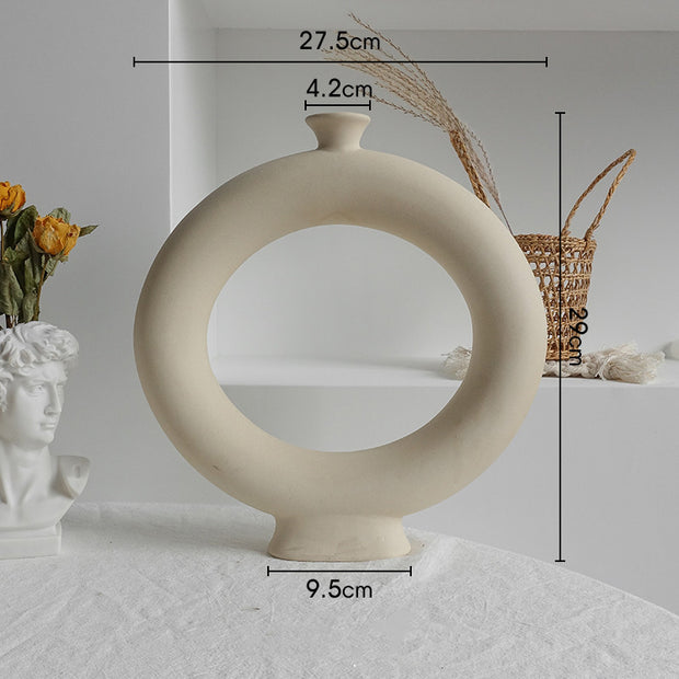 Simplicity Ceramic Vase Dry Flower Home Decoration Living Room Display Art Vases