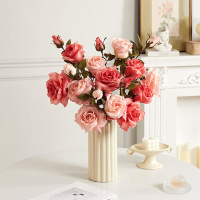 Artificial Flowers Retro Oil Painting Living Room Decoration