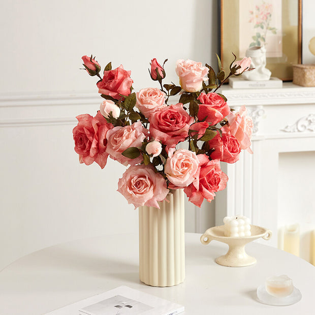 Artificial Flowers Retro Oil Painting Living Room Decoration