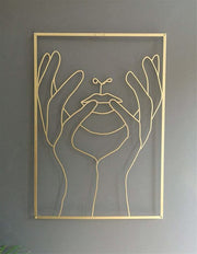 Female Line Art Acrylic Wall Decoration  Body