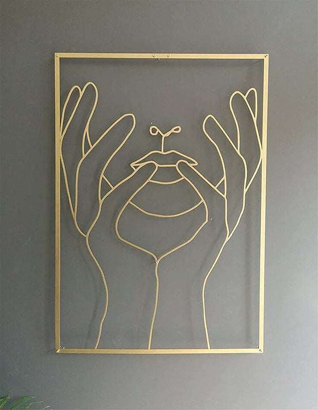 Female Line Art Acrylic Wall Decoration  Body