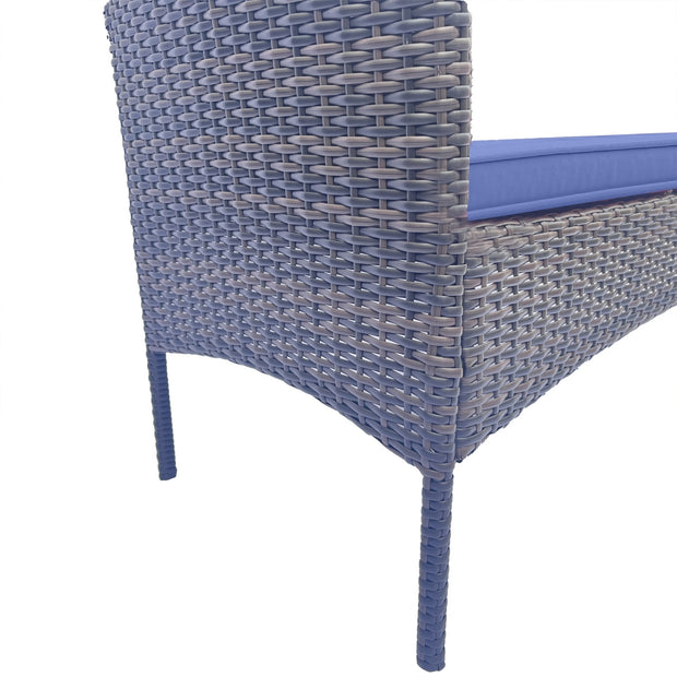Wicker Patio Conversation Outdoor Furniture Set With Removable Cushions