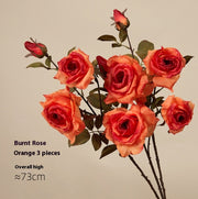 Artificial Flowers Retro Oil Painting Living Room Decoration