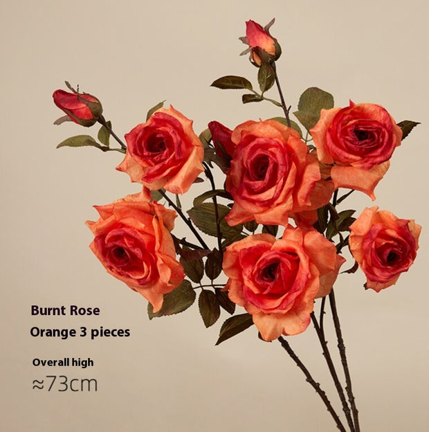 Artificial Flowers Retro Oil Painting Living Room Decoration