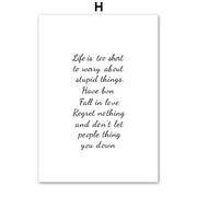 Tulips Abstract Roses Quote Wall Art Canvas