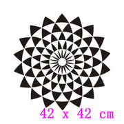 Geometric illusion lotus art wall sticker