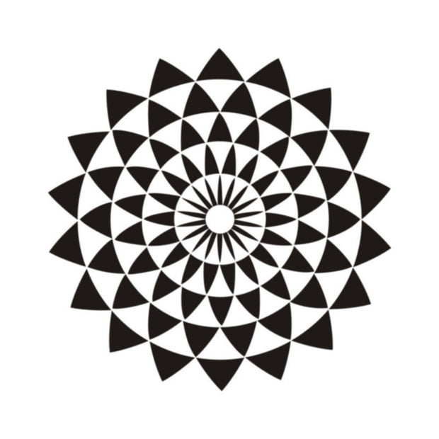 Geometric illusion lotus art wall sticker