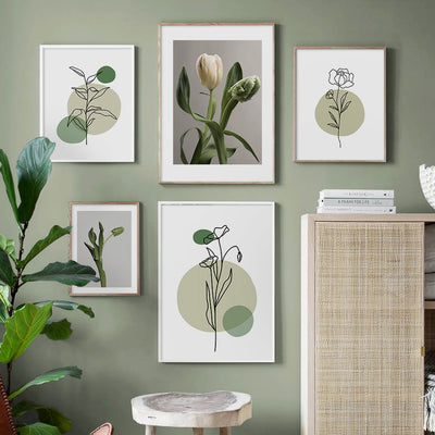 Tulips Abstract Roses Quote Wall Art Canvas