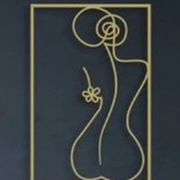 Female Line Art Acrylic Wall Decoration  Body