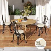 Patio Chair Cushions Set Of 4 Round Seat For Dining Chairs