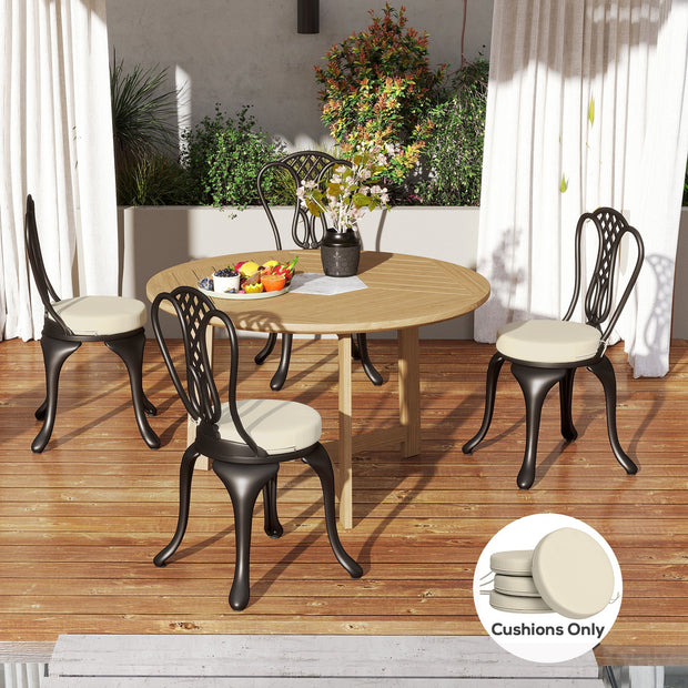 Patio Chair Cushions Set Of 4 Round Seat For Dining Chairs