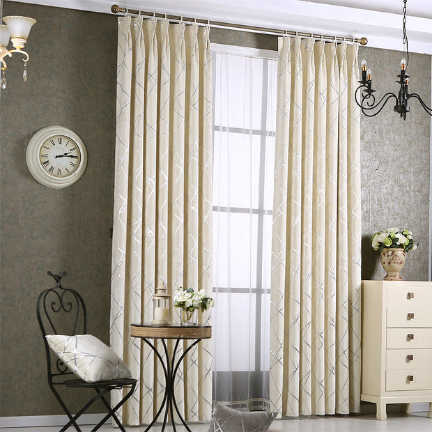 Simple Modern Luxury Living Room Chenille Blackout Curtains